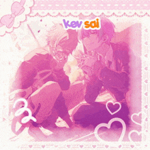 a picture of two anime characters with the name key sai written on top
