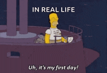 First Day GIF - First Day Homer GIFs