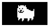 a pixel art of a dog on a black background