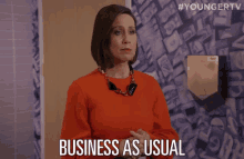 Business As Usual GIF - Business As Usual Diana Trout GIFs