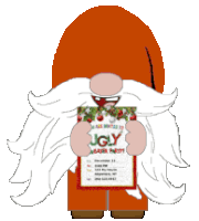 a cartoon of santa claus with a beard holding a sign that says ugly