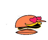 Burger Love Sticker - Burger Love Mustache Stickers