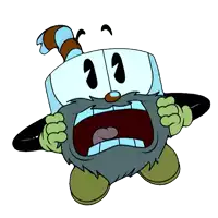a cartoon character with a beard and a hat with the number 11 on it
