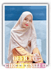 a picture of a girl with the words official circle united on the bottom