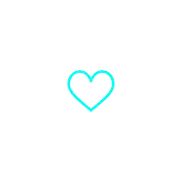 a light blue heart with a smaller heart inside