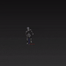 a 3d model of a robot with a sword