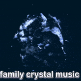 a poster that says family crystal music with a picture of a crystal