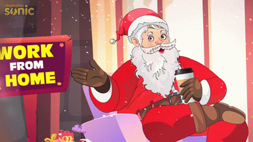 Work From Home Santa Claus GIF - Work From Home Santa Claus Ghar Se Kaam  Karo - Discover & Share GIFs