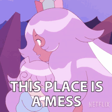 this place is a mess violet bee and puppycat its chaos here what happened here