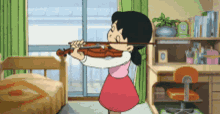 Sizuka Doraemon GIF - Sizuka Doraemon Playing Violin GIFs