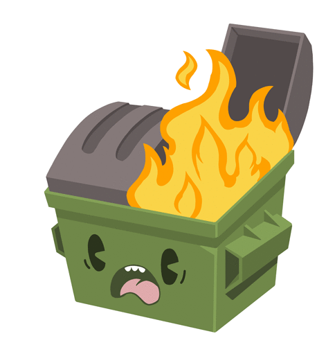 Dumpster Fire Spray Valorant Sticker - Dumpster Fire Spray Valorant Im On Fire Stickers
