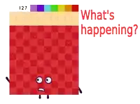 a red square with a face and the words what 's happening next to it