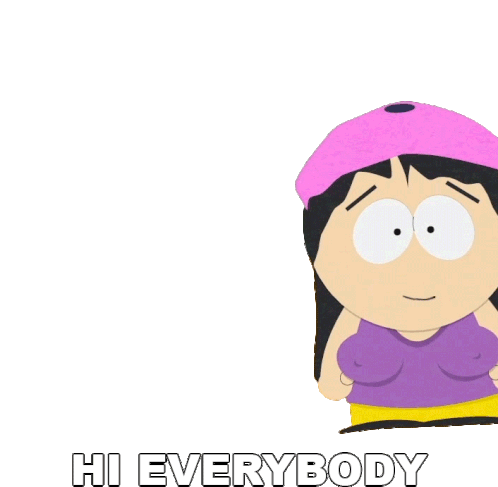 Hi Everybody Wendy Testaburger Sticker - Hi Everybody Wendy Testaburger South Park Stickers