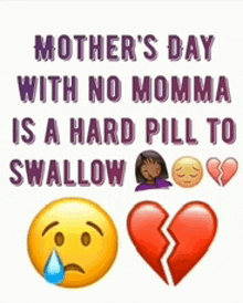 a mother 's day with no momma is a hard pill to swallow