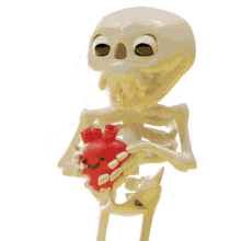 love you heart love skeleton bones