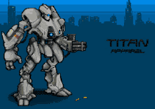 Titan Robot GIF - Titan Robot Machine Gun GIFs