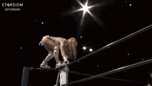 a wrestling ring with the word stardom on it