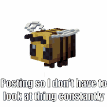 posting so i dont have to look at thing constantly spinning minecraft bee transparent