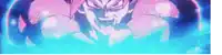 a close up of a cartoon character 's face with a blue background
