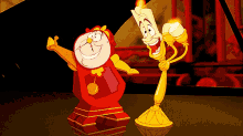 Beauty And The Beast Cogsworth GIF - Beauty And The Beast Cogsworth Lumière GIFs