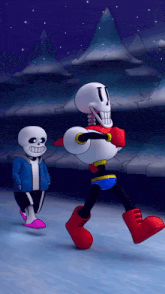 a cartoon drawing of papyrus and sans