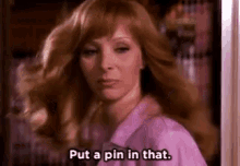 Lisa Kudrow Put A Pin In That GIF - Lisa Kudrow Put A Pin In That Lets Get Back To That GIFs