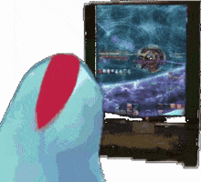 a drawing of a person 's hand holding a tablet with a screen that says ' x ' on it