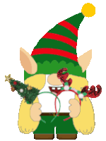 Gnome Happy Holidays Sticker - Gnome Happy Holidays Stickers