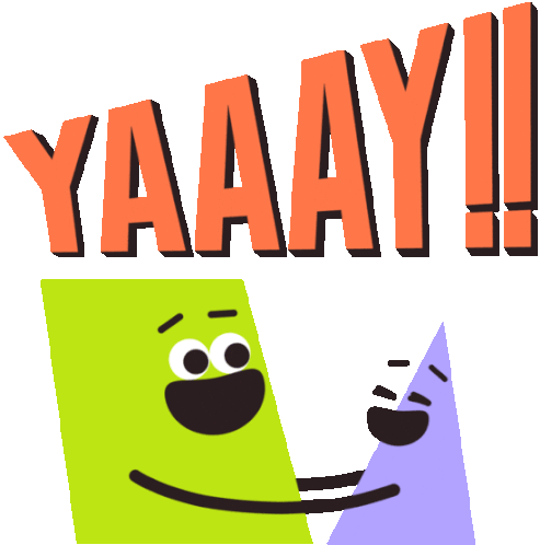 Square And Triangle Shout Yay Sticker - Shapemates Rectangle Triangle -  Discover & Share GIFs