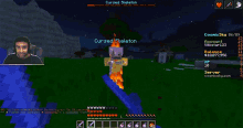 burning skeleton fighting bad guys destroy minecraft vikkstar123