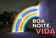 Arco íris Boa Noite Vida / Dorme Bem / Durma Bem / Boa Noite Amor GIF - Rainbow Good Night Boo Good Night GIFs