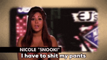 nicole snooki says i have to shit my pants in front of a screen