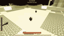 a screenshot of a video game that says in danger