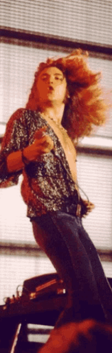 Led Zeppelin Robert Plant GIF - Led Zeppelin Robert Plant Rock On GIFs