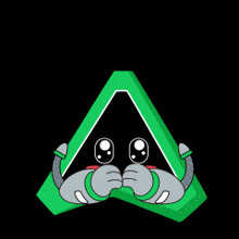 a black background with a green triangle and the words oh i like