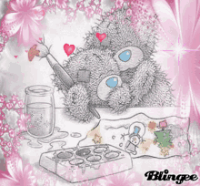 tatty teddy crafts with mom paint hearts flowers