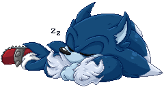 Sonic Sleeping Sticker - Sonic Sleeping Snore Stickers