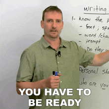 You Have To Be Ready Adam GIF
