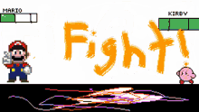 Kirby Fight GIF - Kirby Fight Mario GIFs