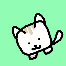 a drawing of a cat with a mustache and orange stripes