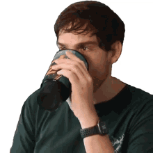 drinking sam johnson taking a sip thirsty