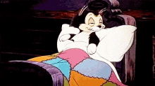 Sleepy Kitty GIF - Bed Snuggle Cartoons GIFs