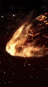 an animated image of a galaxy with a large explosion in the middle