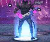 a video game character named lunalad234 is holding a keyboard