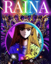 a poster for raina shows a girl with a tiara on her head