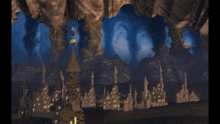 a video game scene with a skeleton holding a sword