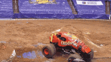 a monster truck with the word crustastation on the side