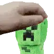 a close up of a person holding a creeper socks .
