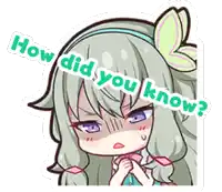 a cartoon of a girl with a flower in her hair and the words how did you know .