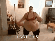 I Have To Go On A Diet Fat Lady GIF - I Have To Go On A Diet Fat Lady Jumping Jacks GIFs